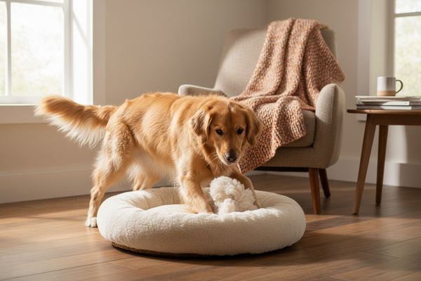 Pourquoi mon chien gratte son panier ?