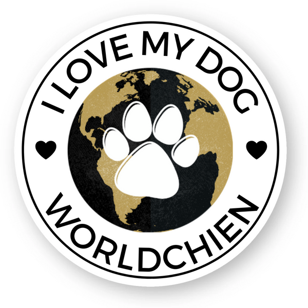Sticker I LOVE MY DOG Worldchien™