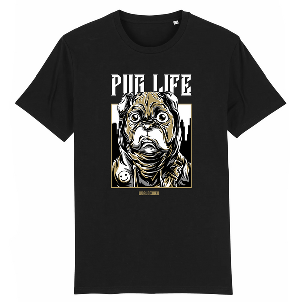 Tee-shirt Pug Life Worldchien™  Coton bio